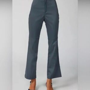 Urban Outfitters NWOT Satin Disco Flare High Rise Dress Pants Steel Blue Size 12